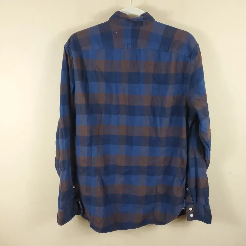 Banana Republic Plaid Tailored Slim Fit Button-up Shirt Size L